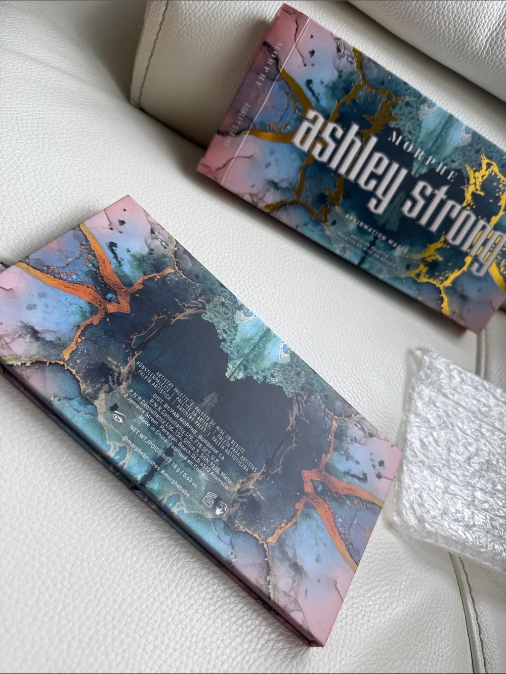Morphe Ashley Strong Eyeshadow Palette - Marble Pink‎ & Teal